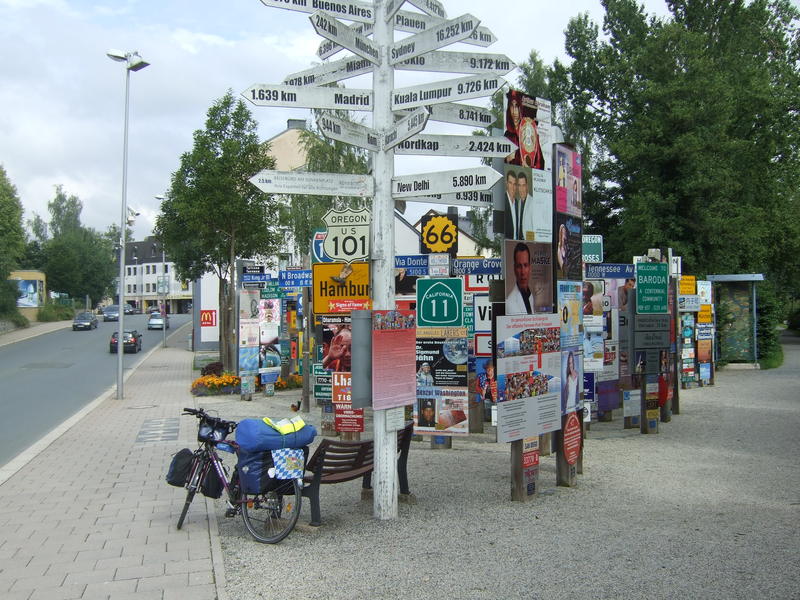 Wegweiser in Hof