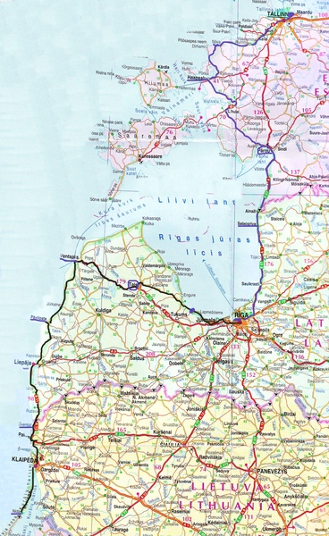 Die Route durch das Baltikum