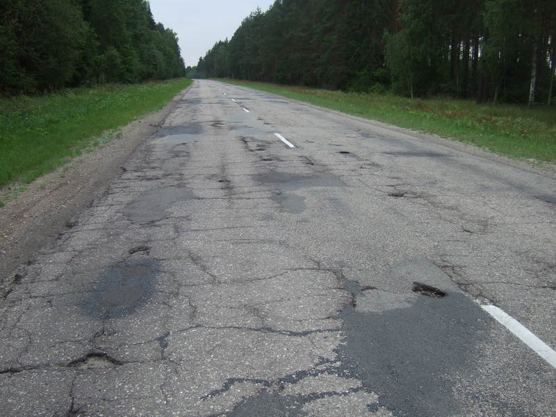 Nach der Grenze wurde der Teer marode