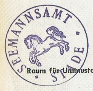 Stempel des Seemannsamtes Stade