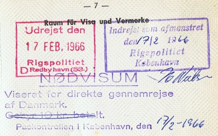 Visastempel im Seefahrtbuch