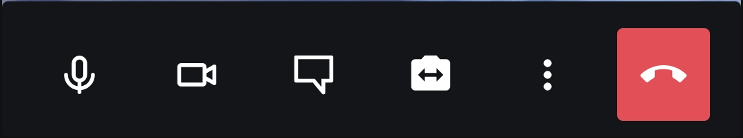 Die Buttonleiste bei der Jitsi App